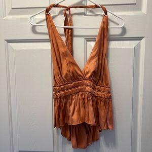 Satin halter top size large